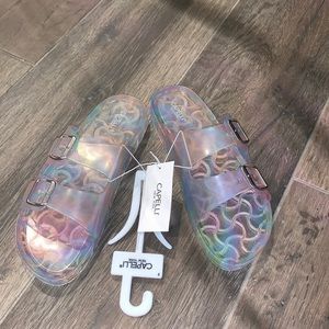Capelli Jelly Rainbow slip ons